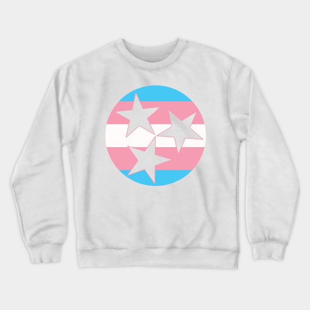 Tennessee TriStar - Transgender Pride Crewneck Sweatshirt by dustinjax